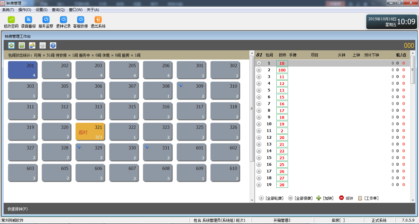 5.4鐘房管理(安裝位置-鐘房吧臺(tái))